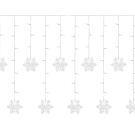 LED svetelný záves - GIRLANDA - VLOČKY, 135x50 cm, IP44, studená biela